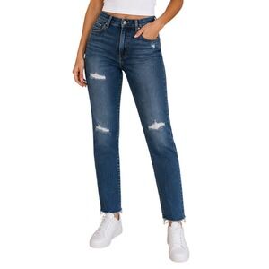 Blank NYC Dark Wash Distressed Mid Rise Skinny Denim Jeans Women's 28